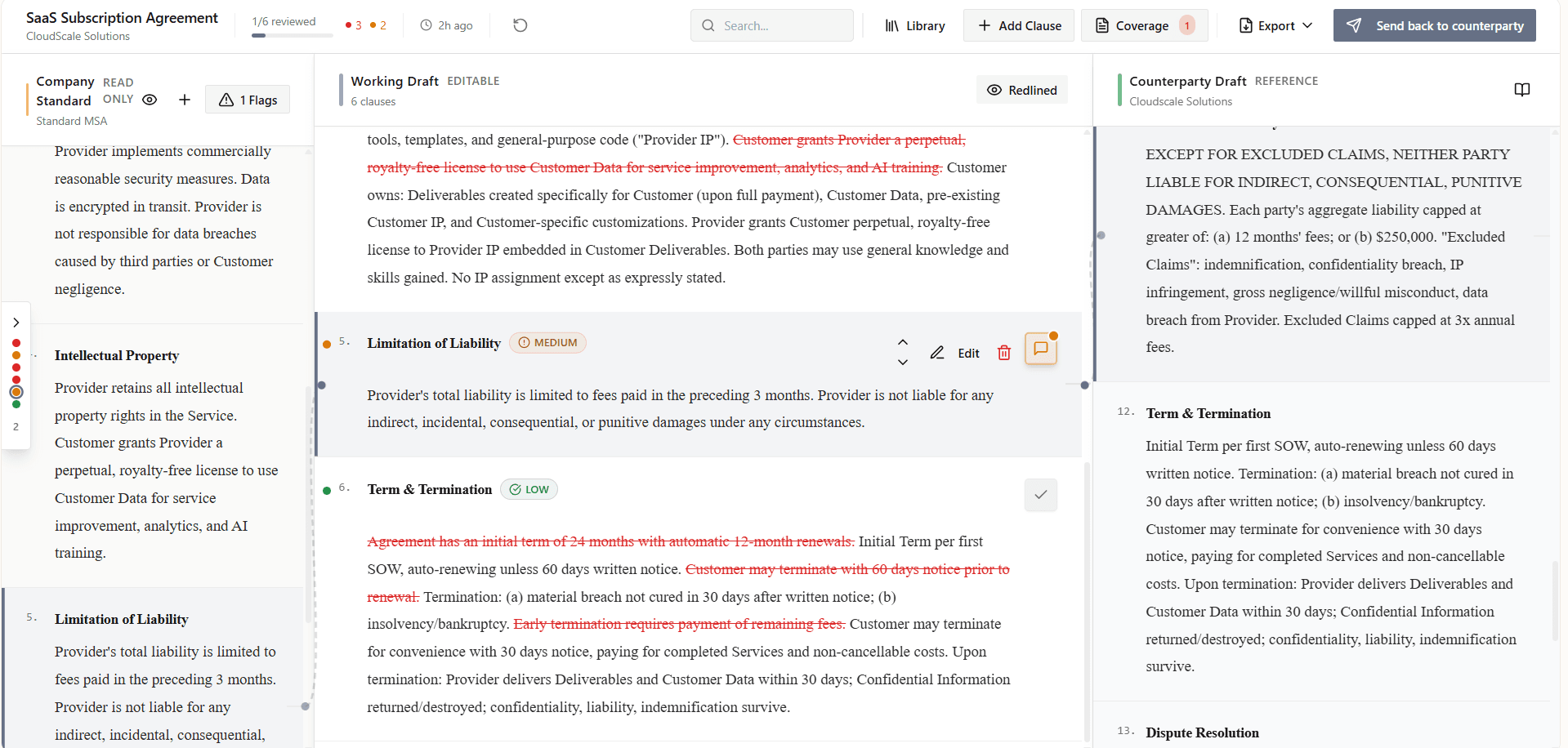 Zalix Side-by-Side Review Interface